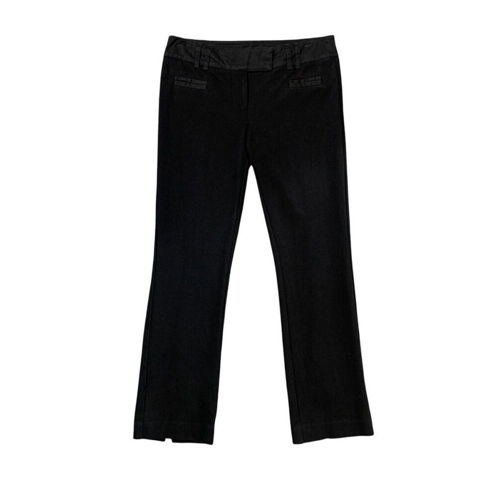 Diane Von Furstenberg Pants Womens 2 Black Jackie O Cropped Ankle Split Trousers